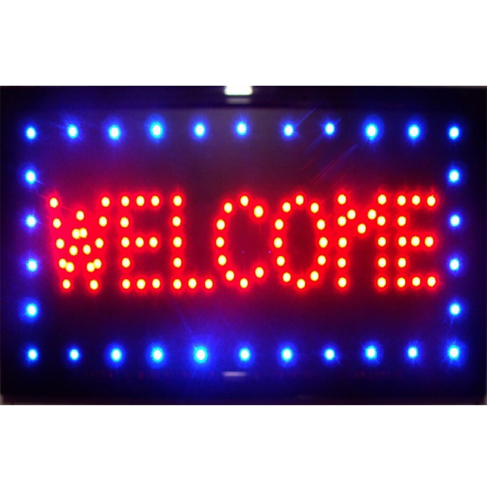 ȯ  Open Led Welcome Store Open Neons Sign  öƽ PVC  ÷ ũ 19X10 ġ ǳ 